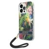 Apple iPhone 14 Pro Max Guess dėklas Flower Strap (GUOHCP14XHFLSB) mėlynos spalvos