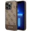 Apple iPhone 14 Pro Guess Dėklas 4G Stripe Collection rudos spalvos