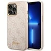 Dėklas Guess PC/TPU 4G Metal Camera Outline Case skirtas iPhone 14 Pro, rožinis