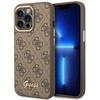 Apple iPhone 14 Pro Guess Dėklas 4G Vintage Gold Logo (GUHCP14LHG4SHW) rudos spalvos