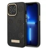 Apple iPhone 13 Pro Guess dėklas Peony Logo Plate MagSafe (GUHMP13LSAPSTK) juodos spalvos