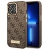 Guess GUHMP14LU4GPRW Apple iPhone 14 Pro 6,1" dėklas telefonui rudos spalvos 4G Logo Plate MagSafe