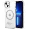 Apple iPhone 14 Plus Guess Dėklas Metal Outline Magsafe (GUHMP14MHTRMS) sidabrinės spalvos