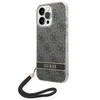 Apple iPhone 14 Pro Guess dėklas 4G Print Strap (GUOHCP14LH4STK) juodos spalvos