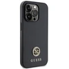 Guess GUHCP13LPS4DGPK Apple iPhone 13 Pro 6.1″ juodos spalvos kietas dėklas Strass Metal Logo