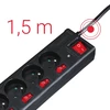 Hama 6 lizdai, 1,4m, atskiras jungiklis