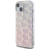 Apple iPhone 13 / 14 / 15 Hello Kitty dėklas IML Gradient Electrop Crowded Kitty Head (HKHCP15SHCHPEP) rožinės spalvos