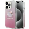Apple iPhone 15 Pro Max Hello Kitty dėklas IML Gradient Electrop Kitty Head (HKHCP15XHDGKEP) rožinės spalvos