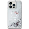 Apple iPhone 13 Pro Max Hello Kitty dėklas Liquid Glitter Charms Kitty Head (HKHCP13XLIKHET) sidabrinės spalvos