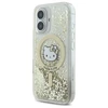 Hello Kitty HKHMP16SLGDIH Apple iPhone 16 6.1" dėklas telefonui aukso spalvos Liquid Glitter Fever MagSafe