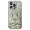 Hello Kitty HKHMP16LLGDIH Apple iPhone 16 Pro 6.3" dėklas telefonui aukso spalvos Liquid Glitter Fever MagSafe