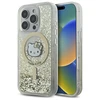 Hello Kitty HKHMP16LLGDIH Apple iPhone 16 Pro 6.3" dėklas telefonui aukso spalvos Liquid Glitter Fever MagSafe