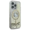 Hello Kitty HKHMP16LLGDIH Apple iPhone 16 Pro 6.3" dėklas telefonui aukso spalvos Liquid Glitter Fever MagSafe