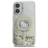 Hello Kitty HKHMP16SLGDIH Apple iPhone 16 6.1" dėklas telefonui aukso spalvos Liquid Glitter Fever MagSafe