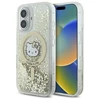 Hello Kitty HKHMP16SLGDIH Apple iPhone 16 6.1" dėklas telefonui aukso spalvos Liquid Glitter Fever MagSafe