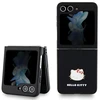 Samsung Galaxy Z Flip 5 Hello Kitty Dėklas Metal Logo Kitty Head (HKHCZF5PGHDLMK) juodos spalvos