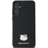 Samsung Galaxy A55 5G Hello Kitty dėklas Metal Logo Kitty Head (HKHCSA55PGHDLMK) juodos spalvos