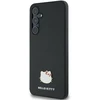 Samsung Galaxy A55 5G Hello Kitty dėklas Metal Logo Kitty Head (HKHCSA55PGHDLMK) juodos spalvos