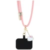 Universali virvelė telefonui Hello Kitty Patch &amp; Kitty Head Charm rožinės spalvos