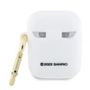 Apple AirPods Hello Kitty Silicone 3D Kitty Head (HKA23DKHSH) ausinių dėklas baltos spalvos