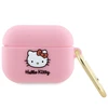 Apple AirPods Pro 1 Hello Kitty Silicone 3D Kitty Head (HKAP3DKHSP) dėklas ausinėms rožinės spalvos