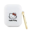 Apple AirPods Hello Kitty Silicone 3D Kitty Head (HKA23DKHSH) ausinių dėklas baltos spalvos