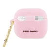 Apple AirPods 3 Hello Kitty Silicone 3D Kitty Head (HKA33DKHSP) ausinių dėklas rožinės spalvos