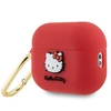 Dėklas „Apple AirPods Pro 2“ ausinių silikoninė 3D „Hello Kitty“ galvutė (HKAP23DKHSF)