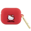Dėklas „Apple AirPods Pro 1“ ausinių silikoninė 3D „Hello Kitty“ galvutė (HKAP3DKHSF)