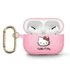 Apple AirPods 3 Hello Kitty Silicone 3D Kitty Head (HKA33DKHSP) ausinių dėklas rožinės spalvos