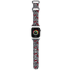 Apyrankė Apple Watch 1 / 2 / 3 / 4 / 5 / 6 / SE / 7 / 8 (38 / 40 / 41 mm) Hello Kitty Strap Heads &amp; Bows Pattern (HKAWMSDIEZK) juodos spalvos
