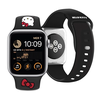 Apyrankė Apple Watch 1 / 2 / 3 / 4 / 5 / 6 / SE / 7 / 8 (38 / 40 / 41 mm) Hello Kitty Strap Silicone Kitty Head (HKAWMSCHBLK) juodos spalvos