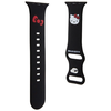 Apyrankė Apple Watch 1 / 2 / 3 / 4 / 5 / 6 / SE / 7 / 8 (38 / 40 / 41 mm) Hello Kitty Strap Silicone Kitty Head (HKAWMSCHBLK) juodos spalvos