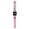 Universali apyrankė Apple Watch 1 / 2 / 3 / 4 / 5 / 6 / 7 / 8 / SE / Ultra (42 / 44 / 45 / 49 mm) Hello Kitty Kitty Head (HKAWLSCHBLP) rožinės spalvos
