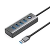Hub Orico PDD4U-U3 4x USB-A 3.0 – pilkos spalvos