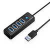 Hub Orico PW4U-U3 USB-A / 4x USB-A 3.0 – juodos spalvos