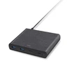UNIQ laidinis įkroviklis HUB Surge 90W juodos spalvos 2xUSB Quick Charge 3.0 + 2xUSB-C PD 3.0 (LITHOS Collective)