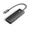 USB-C šakotuvas „Orico PAPW2AC-C3“ su 2 USB-A 3.0 + 2 USB-C 3.0 jungtimis, juodos spalvos