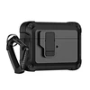 Hurtel Airpods 4 Pro Armor dėklas su karabinu – juodos spalvos