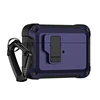 Hurtel Airpods 4 Pro Armor dėklas su karabinu – violetinės spalvos