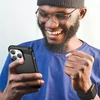 Hurtel Carbon Apple iPhone 14 Pro flexible gel back dėklas telefonui juodos spalvos