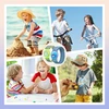 Hurtel Apple AirTag Kids nailono riešo apyrankės dėklas – su gėlėmis ir vaivorykštės juostelėmis