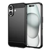 Hurtel Carbon Apple iPhone 16 silikoninis – dėklas telefonui juodos spalvos