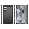 Hurtel Carbon Case do Samsung Galaxy S24 FE – dėklas telefonui juodos spalvos