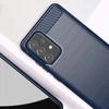 Hurtel Carbon dėklas skirtas Samsung Galaxy A72 4G, mėlynas