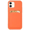 Hurtel Card silikoninis dėklas skirtas iPhone 12 Pro Max, oranžinis