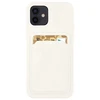 Hurtel Card silikoninis dėklas skirtas Samsung Galaxy S21 Ultra 5G, baltas
