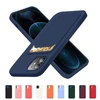 Hurtel Card silikoninis dėklas skirtas Samsung Galaxy S22 + (S22 Plus), tamsiai mėlynas