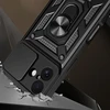Hurtel Hybrid Armor Camshield Apple iPhone 17 dėklas su stoveliu and Camera Cover – juodos spalvos
