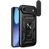 Hurtel Dėklas Hybrid Armor Camshield skirtas Apple iPhone 17 Air šarvuotas su stoveliu ir kameros apsauga – juodos spalvos